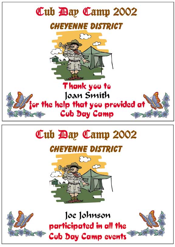 day camp certificates dc1 certificates trophies unlimited ja bu